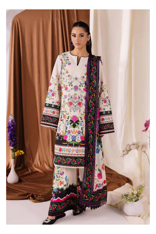 Its 3 piece unstitched Lawn Printed Dress IR-30