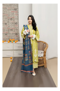 Its 3 piece unstitched Lawn Embroidered Dress IR-19