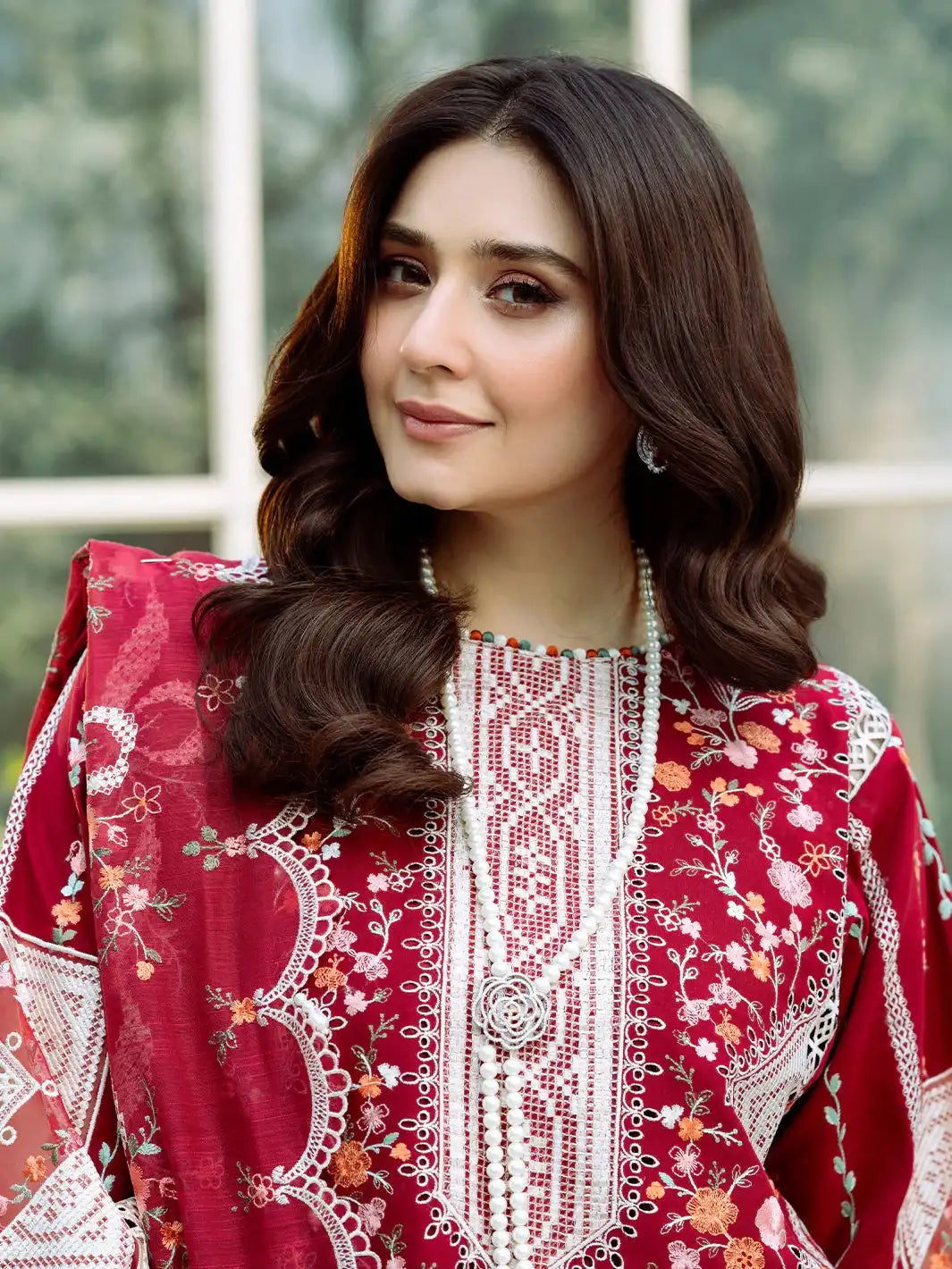Its 3 piece unstitched Lawn Embroidered Dress IR-14
