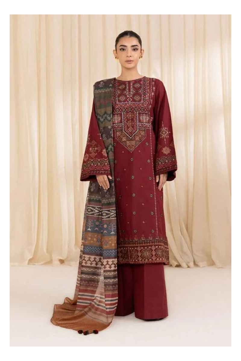 Its 3 Piece Unstitched Embroidered Lawn Dress IR-11