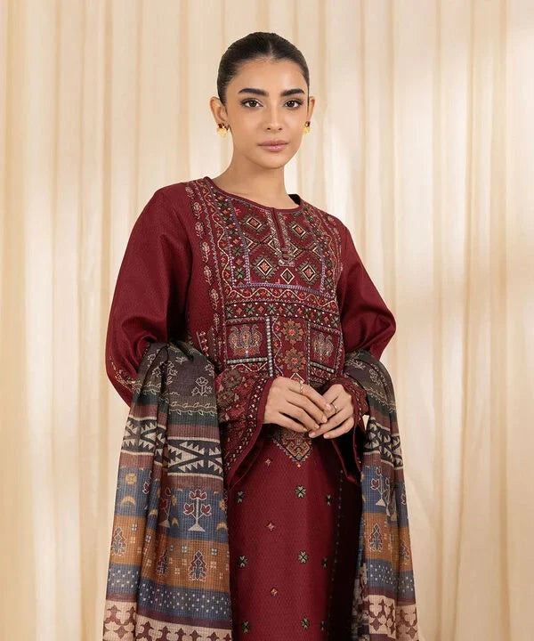 Its 3 Piece Unstitched Embroidered Lawn Dress IR-11