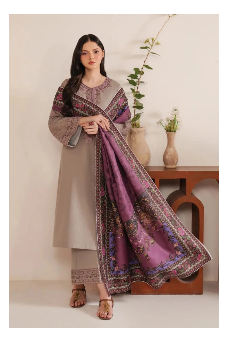 Its 3 Piece Unstitched Embroidered Lawn Dress IR-10