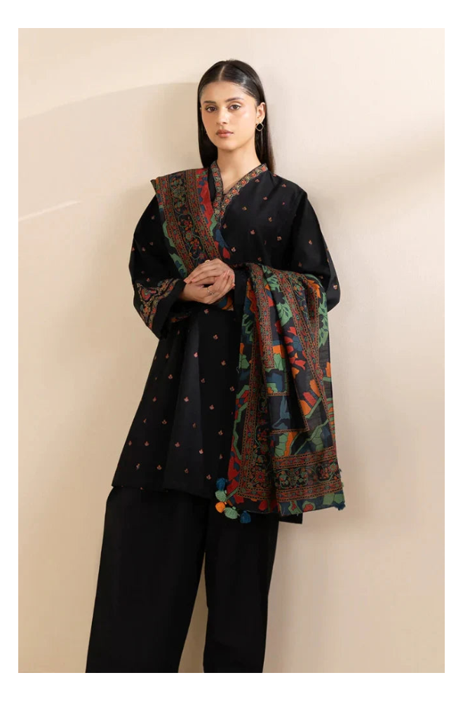 Its 3 piece unstitched Lawn Embroidered Dress IR-22