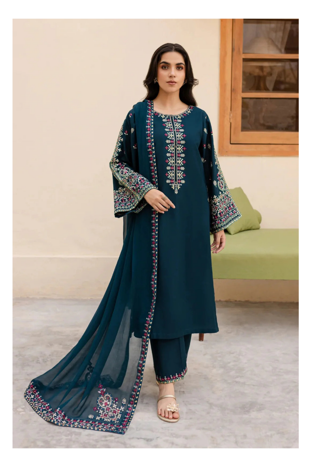 Its 3 Piece Unstitched Embroidered Lawn Dress IR-13