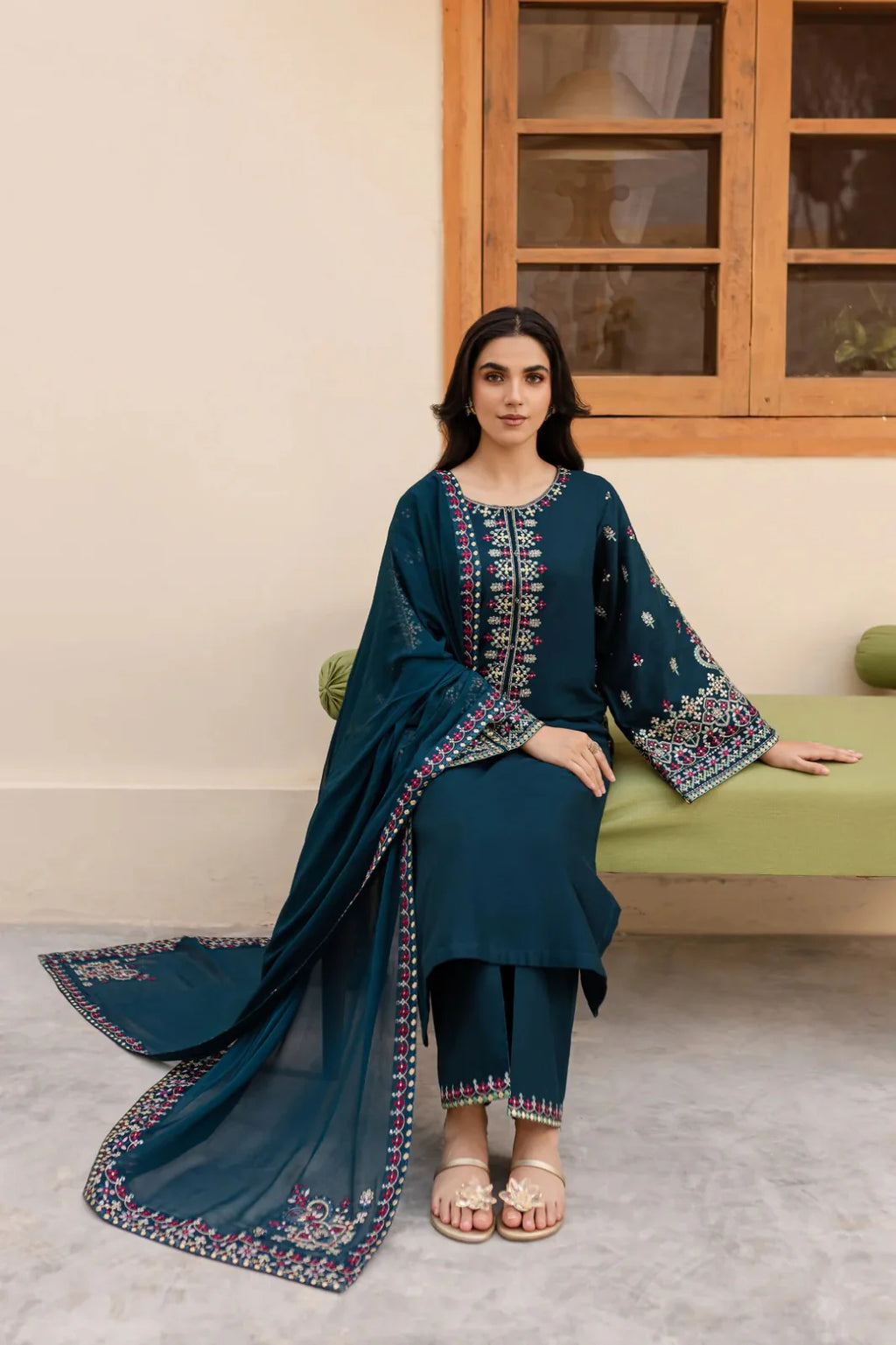 Its 3 Piece Unstitched Embroidered Lawn Dress IR-13