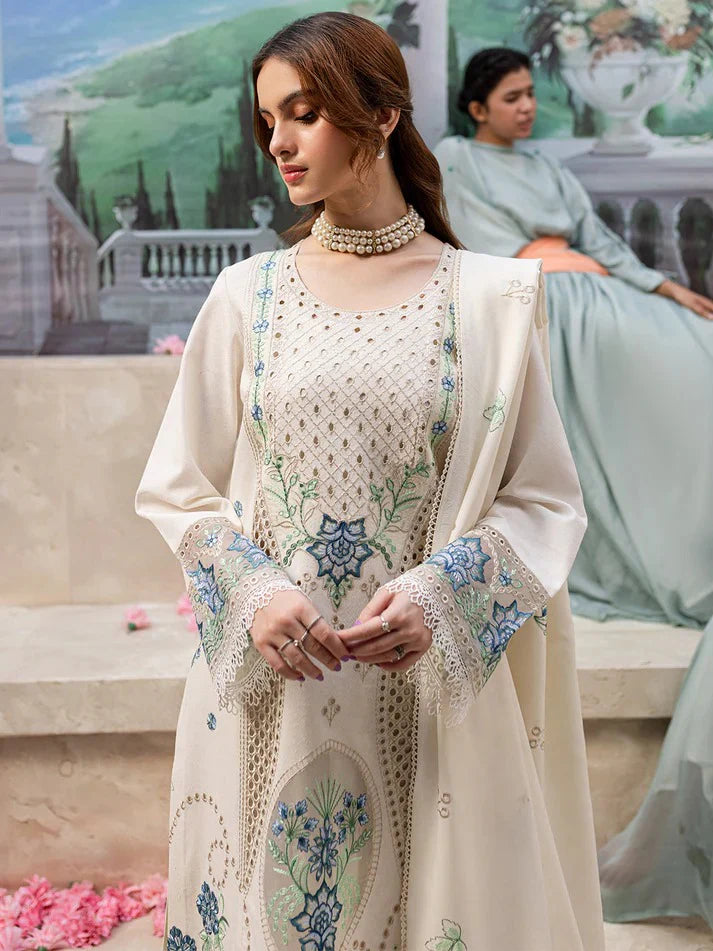 Its 3 Piece Unstitched Chikenkari Embroidered Lawn Dress IR-09