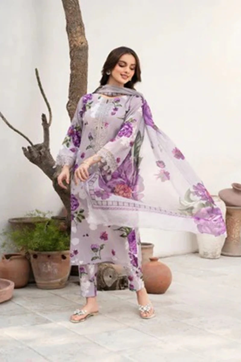 Its 3 piece unstitched Lawn Printed Dress IR-36