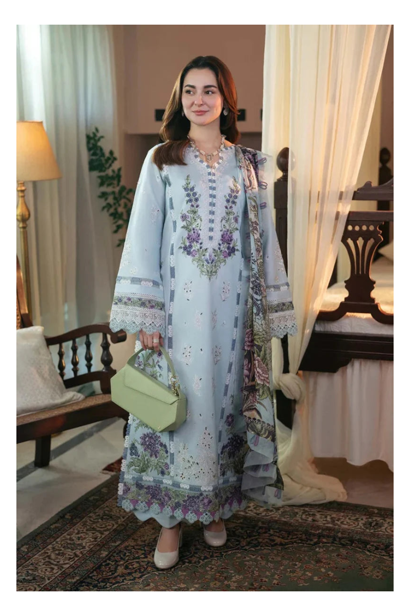 Its 3 Piece Unstitched Chikenkari Embroidered Lawn Dress IR-08