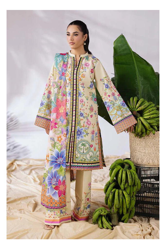 Its 3 piece unstitched Lawn Printed Dress IR-39