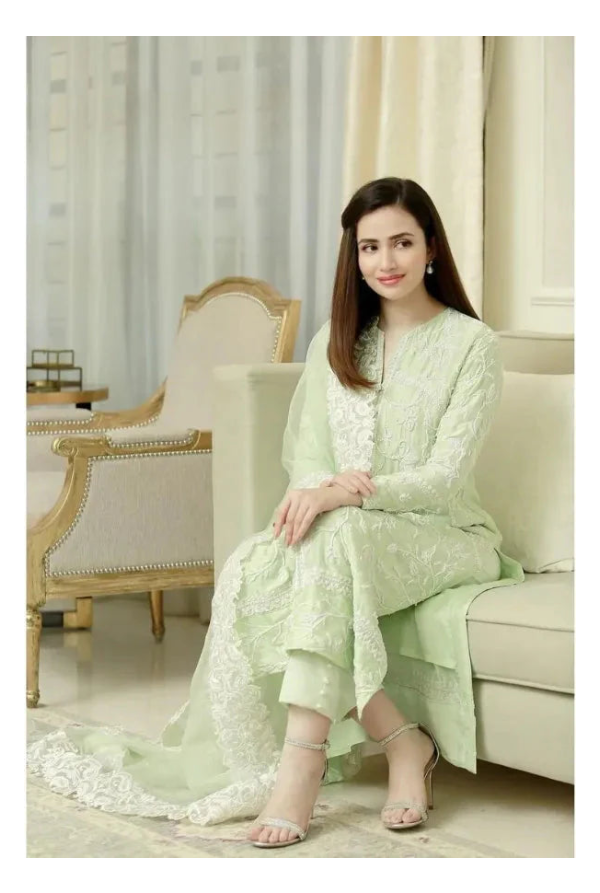 Its 3 piece unstitched Lawn Embroidered Dress IR-27