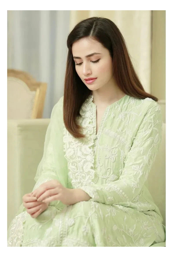 Its 3 piece unstitched Lawn Embroidered Dress IR-27