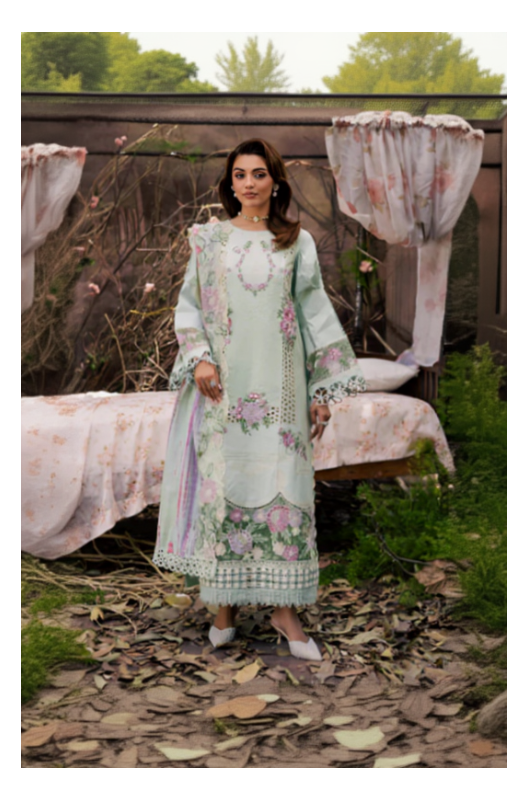 Its 3 Piece Unstitched Embroidered Lawn Dress IR-04