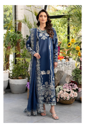 Its 3 piece unstitched Lawn Embroidered Dress IR-24