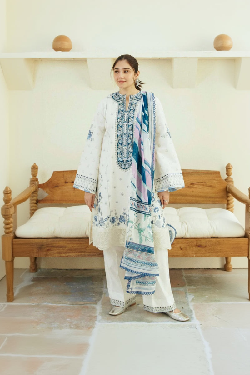 Its 3 piece unstitched Lawn Embroidered Dress IR-48
