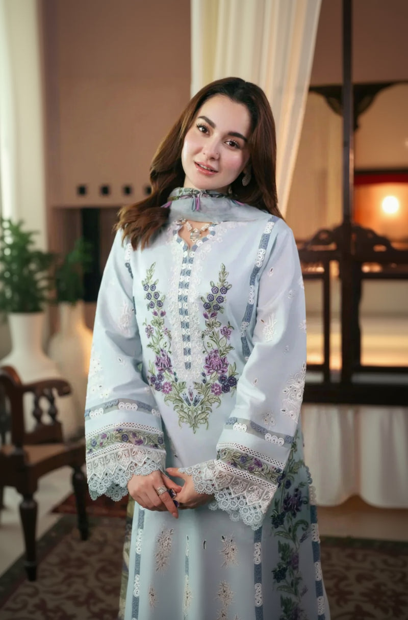Its 3 Piece Unstitched Chikenkari Embroidered Lawn Dress IR-08