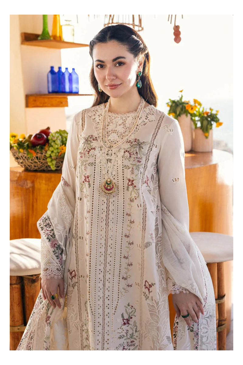 Its 3 Piece Unstitched Chickenkari Embroidered Lawn Dress IR-02