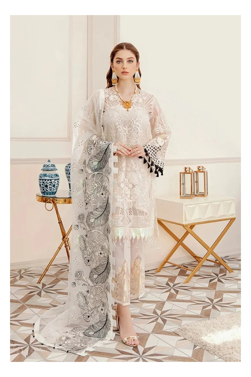 Its 3 Piece Unstitched Organza Lawn Inner Embroidered Dress IR-47