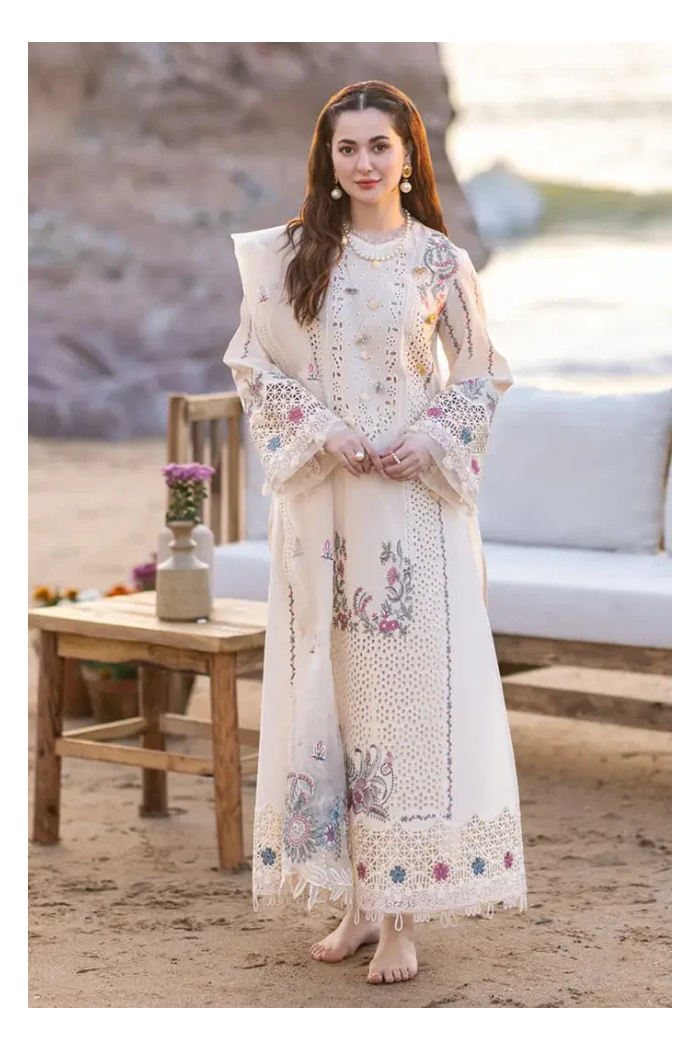 Its 3 Piece Unstitched Chickenkari Embroidered Lawn Dress IR-03