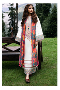 Its 3 piece unstitched Lawn  Embroidered Dress IR-43