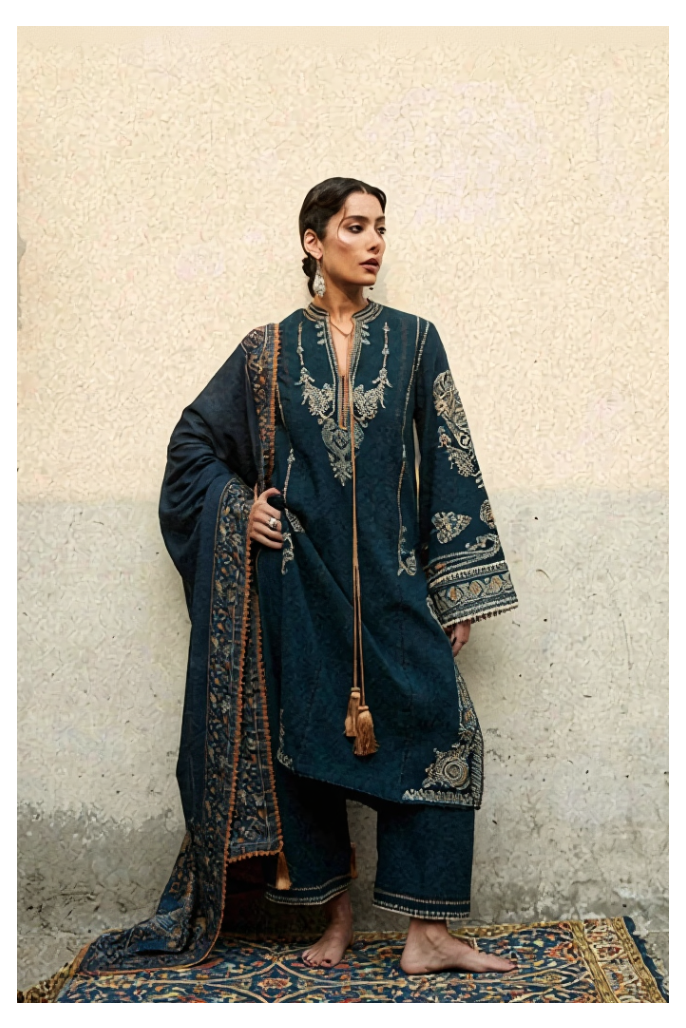 Its 3 Piece Unstitched Embroidered Lawn Dress IR-06
